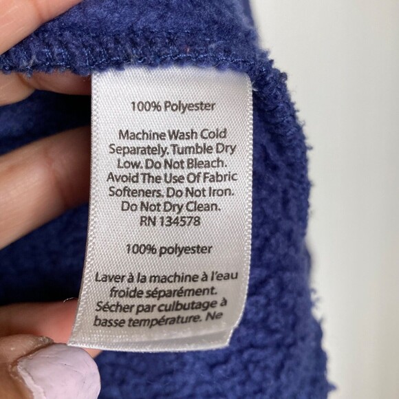 Vineyard Vines Men's 1/4 Zip Chunky Sherpa Fleece Jacket Small Blue Pullover - Picture 9 of 10